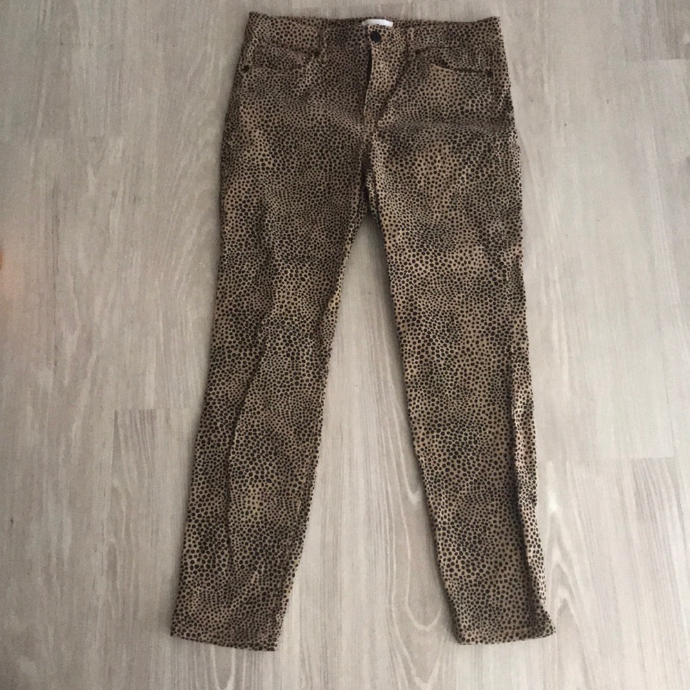 Animal print jeans